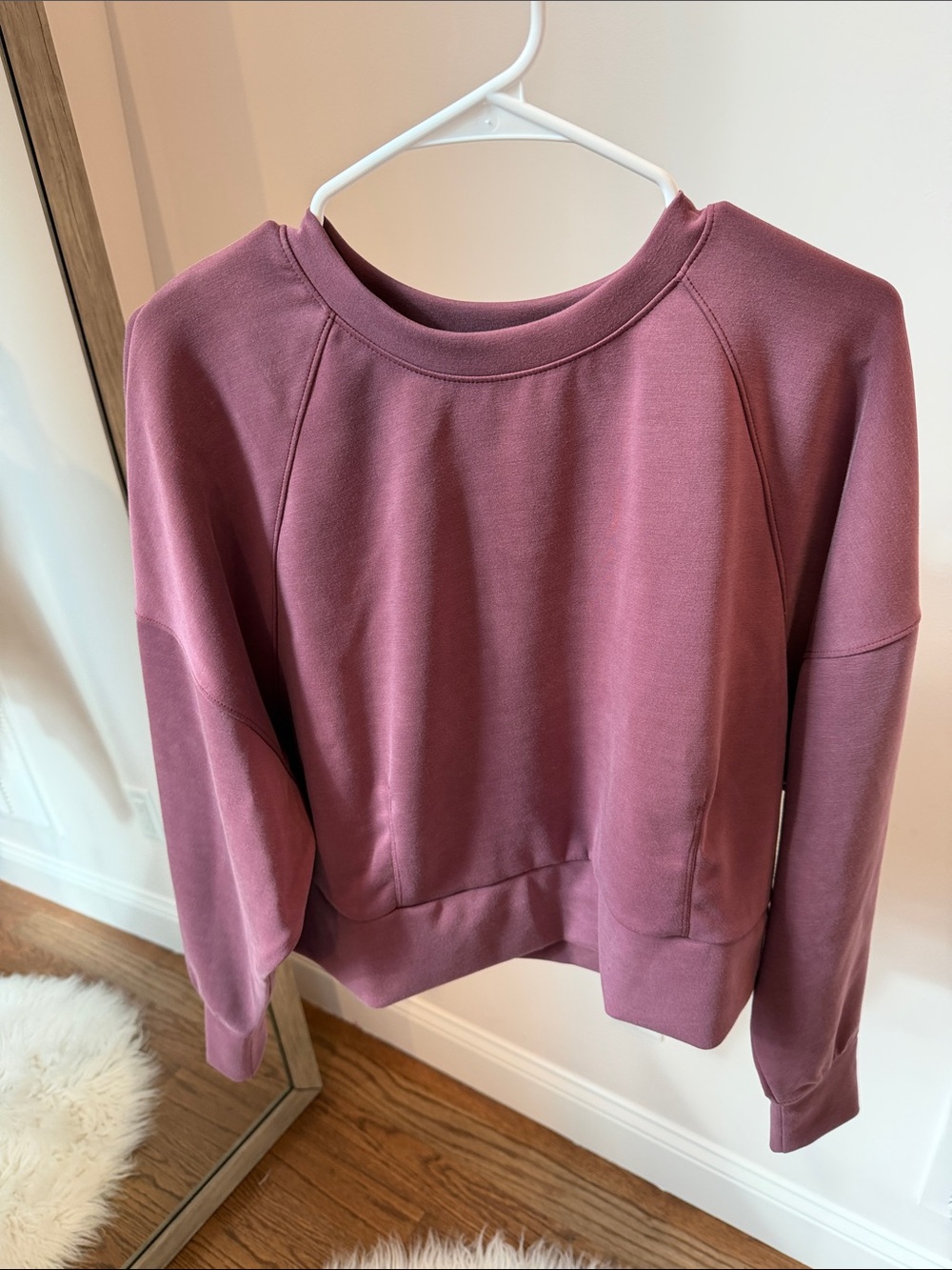 FLX Relaxed Crewneck Sweatshirt in Dusty Rose